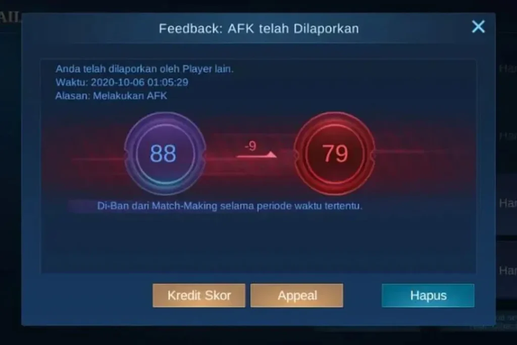 credit score mobile legends