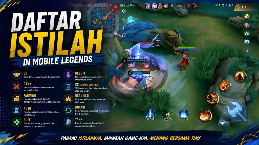 daftar istilah mobile legends
