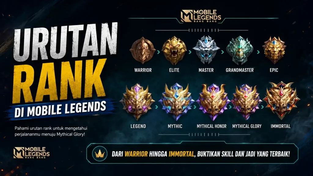 urutan rank di mobile legends