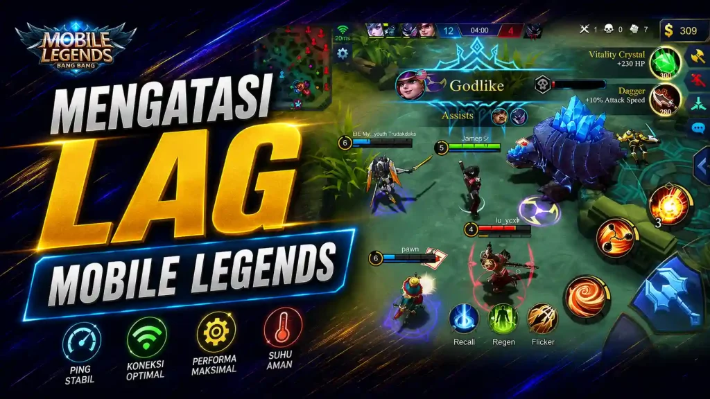 mengatasi lag mobile legends